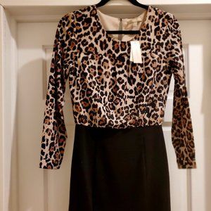 * NEW*Banana Republic Leopard Print Knee length Sheath Dress.
